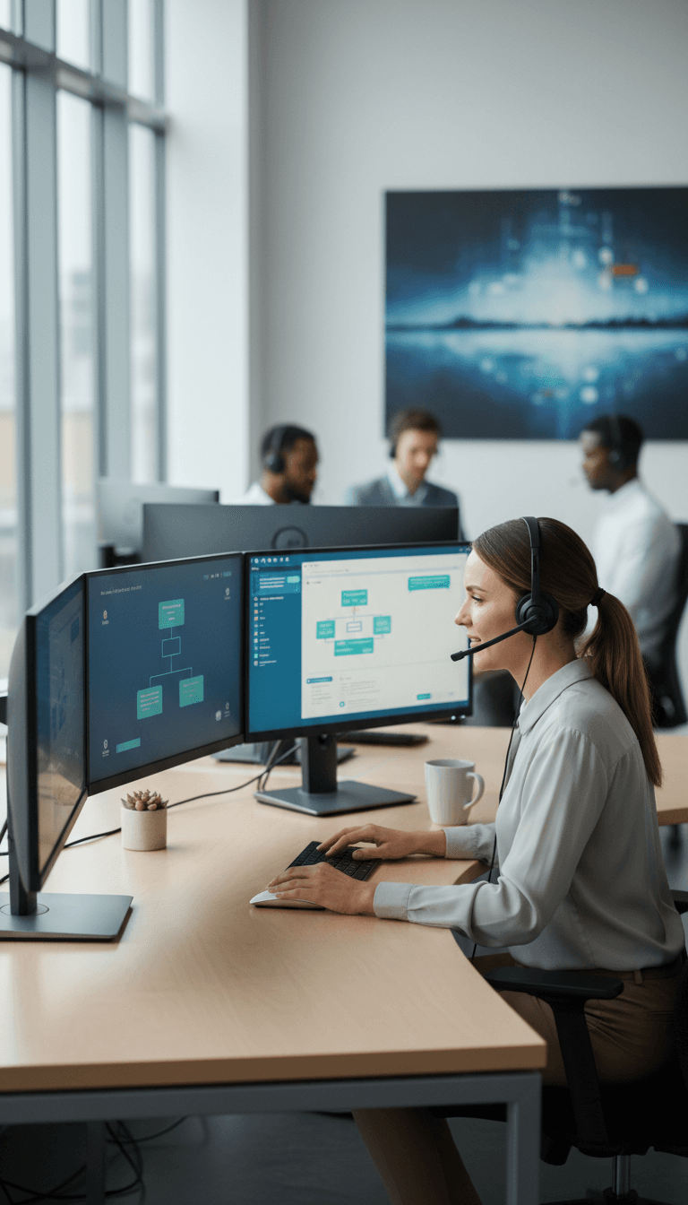 Support specialist offering patient help over email
